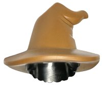 LEGO part Minifigure, Hair Combo, Hair with Hat, Short with Molded Medium Nougat Floppy Witch Hat Pattern 73213pb02