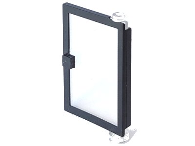 LEGO onderdeel Door 1 x 4 x 5 Right with Trans-Clear Glass (73435c01)