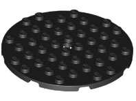 LEGO part Plate, Round 8 x 8 with Hole 74611