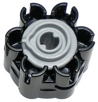 LEGO part Projectile Launcher Part, Rapid Shooter Six Barrel - Rounded Barrels with Light Bluish Gray Trigger (77257 / 77258) 77257c01