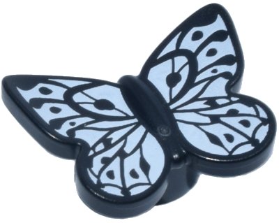 LEGO onderdeel Butterfly with Stud Holder with White Wings Pattern (80674pb05)