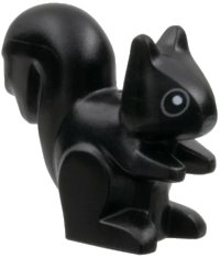 LEGO part Squirrel with Dark Bluish Gray Nose and Circles around Eyes with White Pupils Pattern 80679pb02