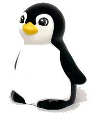 LEGO onderdeel Duplo Penguin Baby with Molded White Stomach and Face and Printed Yellow Beak and Black Eyes Pattern 84210pb01