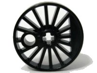 LEGO part Train Wheel RC, Spoked with Technic Axle Hole and Counterweight, 30 mm D. (Blind Driver) 85489a