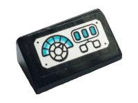 LEGO part Slope 30 1 x 2 x 2/3 with Control Panel Pattern (Sticker) - Set 70901 85984pb292
