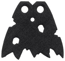 LEGO onderdeel Minifigure Cape Cloth, Holes and Tattered Edges - Traditional Starched Fabric, Angled Top Notch (Undetermined Type) (86038u)