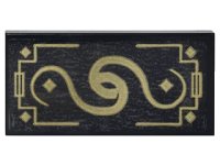 LEGO onderdeel Tile 2 x 4 with Gold Geometric Border with Diamonds and Swirls Pattern (Sticker) - Set 70620 87079pb0442