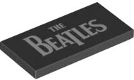 LEGO onderdeel Tile 2 x 4 with 'THE BEATLES' Pattern 87079pb0747
