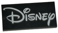 LEGO onderdeel Tile 2 x 4 with Disney Logo Pattern 87079pb0877