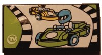 LEGO part Tile 2 x 4 with Race in TV Pattern (Sticker) - Set 41352 87079pb1031