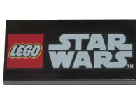 LEGO onderdeel Tile 2 x 4 with LEGO Star Wars Logo Pattern 87079pb1133
