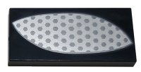 LEGO part Tile 2 x 4 with Silver Hexagon Mesh Eye Cover Pattern Model Right Side 87079pb1218R