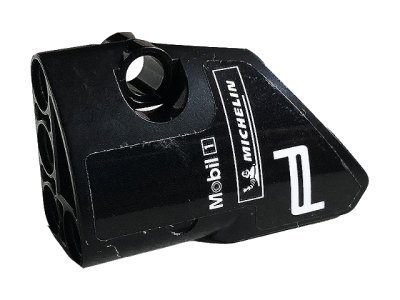 LEGO part Technic, Panel Fairing # 1 Small Smooth Short, Side A with White Mobil 1, Michelin, and Porsche Design Logos Pattern (Sticker) - Set 42096 (87080pb053)