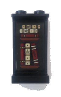 LEGO part Panel 1 x 2 x 3 with Side Supports - Hollow Studs with 6 Books on Shelves Pattern (Sticker) - Set 75948 87544pb051