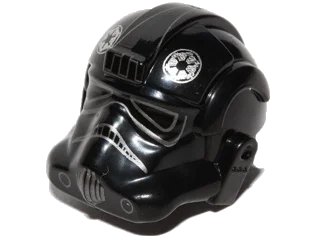 LEGO onderdeel Minifigure, Headgear Helmet SW Stormtrooper Type 2, TIE Fighter Pilot Pattern (87556pb04)