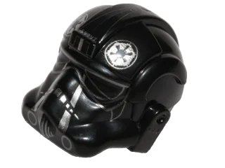 LEGO onderdeel Minifigure, Headgear Helmet SW Stormtrooper Type 2, TIE Fighter Pilot Pattern 2 (87556pb07)