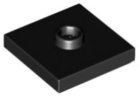 LEGO part Plate, Modified 2 x 2 with Groove and 1 Stud in Center (Jumper) 87580