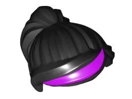 LEGO onderdeel Minifigure, Hair Female Ponytail and Swept Sideways Fringe with Purple Highlights Pattern (87990pb01)
