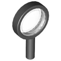 LEGO onderdeel Minifigure, Utensil Magnifying Glass with Removable Trans-Clear Lens (90463c01)