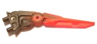LEGO part Hero Factory Weapon, Claw / Spike with Marbled Red Pattern - Flexible Rubber 92235pb01