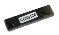LEGO onderdeel Plate, Modified 1 x 4 with 2 Studs without Groove with 'CG60128' Pattern (Sticker) - Set 60128 92593pb029