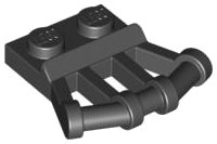 LEGO part Plate, Modified 1 x 2 with Angled Bar Handles on Side 92692