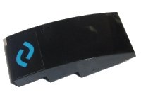 LEGO part Slope, Curved 4 x 2 with Two Blue Bows Pattern (Sticker) - Set 70611 93606pb068
