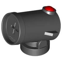 LEGO onderdeel Duplo Cannon Shooting with Axle Hole, Red Firing Button and Matching Color Base 94886c01