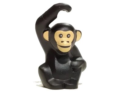 LEGO onderdeel Chimpanzee with Light Nougat Face and Ears Pattern (95327pb01)