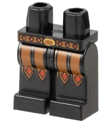 LEGO onderdeel Hips and Legs with Castle Knights Kingdom Leather Armor Pattern (970c00pb0013)