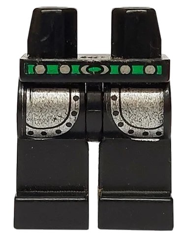 LEGO onderdeel Hips and Legs with Castle Knights Kingdom Leg Armor, Green and Silver Belt Pattern (970c00pb0014)
