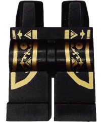 LEGO part Hips and Legs with Gold Coattails Pattern 970c00pb0055
