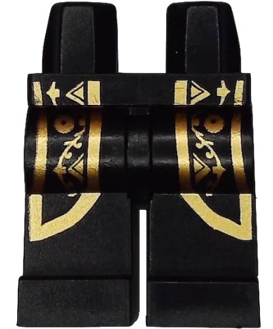 LEGO onderdeel Hips and Legs with Gold Coattails Pattern (970c00pb0055)