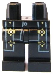 LEGO onderdeel Hips and Legs with Gold Fleur-de-lis Buckles Pattern 970c00pb0108