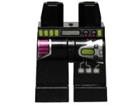 LEGO onderdeel Hips and Legs with Dark Pink Leg Protection and Silver Machinery Pattern 970c00pb0115