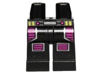 LEGO part Hips and Legs with Dark Pink Leg Protection and Knee Pads, Silver Belt Pattern 970c00pb0116