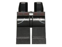 LEGO part Hips and Legs with Brown Belt and Gray Pockets Outline Pattern 970c00pb0206