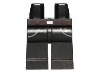LEGO onderdeel Hips and Legs with Brown Belt and Gray Pockets Outline Pattern (970c00pb0206)