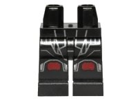 LEGO part Hips and Legs with SW Sith Trooper Armor with Silver and Dark Red Knee Pads Pattern 970c00pb0229
