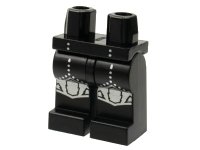 LEGO part Hips and Legs with Silver Studs and Knee Plates Pattern 970c00pb0335