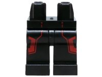 LEGO part Hips and Legs with Dark Red Coattails Outline Pattern 970c00pb0413