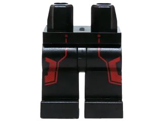 LEGO onderdeel Hips and Legs with Dark Red Coattails Outline Pattern (970c00pb0413)