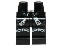 LEGO onderdeel Hips and Legs with White and Silver Sash Ends and White Knotted Knee Straps Pattern 970c00pb0427