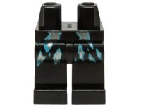 LEGO onderdeel Hips and Legs with Dark Azure and Silver Shards Pattern 970c00pb0443