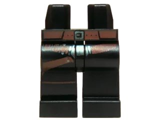 LEGO onderdeel Hips and Legs with SW Gunbelt, Belt on Hips and Dark Gold Buckle Pattern (970c00pb0446)