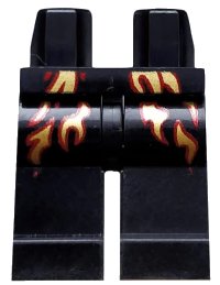 LEGO onderdeel Hips and Legs with Dark Red and Gold Flames Pattern 970c00pb0465