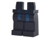 LEGO part Hips and Legs with Dark Blue Sash Pattern 970c00pb0693