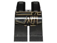 LEGO part Hips and Legs with Robe Tails with Gray and Gold Trim Pattern 970c00pb0787