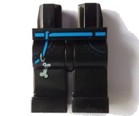 LEGO part Hips and Legs with Dark Azure Belt and Dog Bone Key Chain Pattern 970c00pb1071
