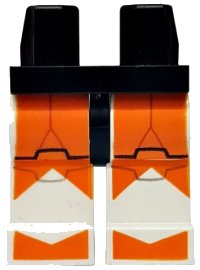 LEGO onderdeel Hips and White Legs with SW Clone Trooper and Orange Large Markings Pattern 970c01pb03